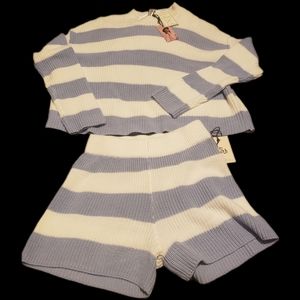NWT Two Piece Set Matching Sweater & Shorts